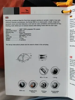 Set Camping: Tienda, Sacos y Colchones