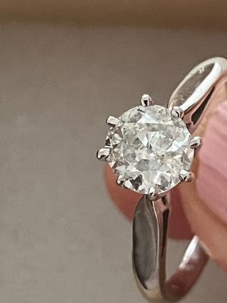 Anillo Oro 18k Diamante Antiguo