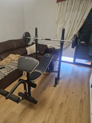 BANCO DE PESAS Y MUSCULACION CON POLEA RACK 