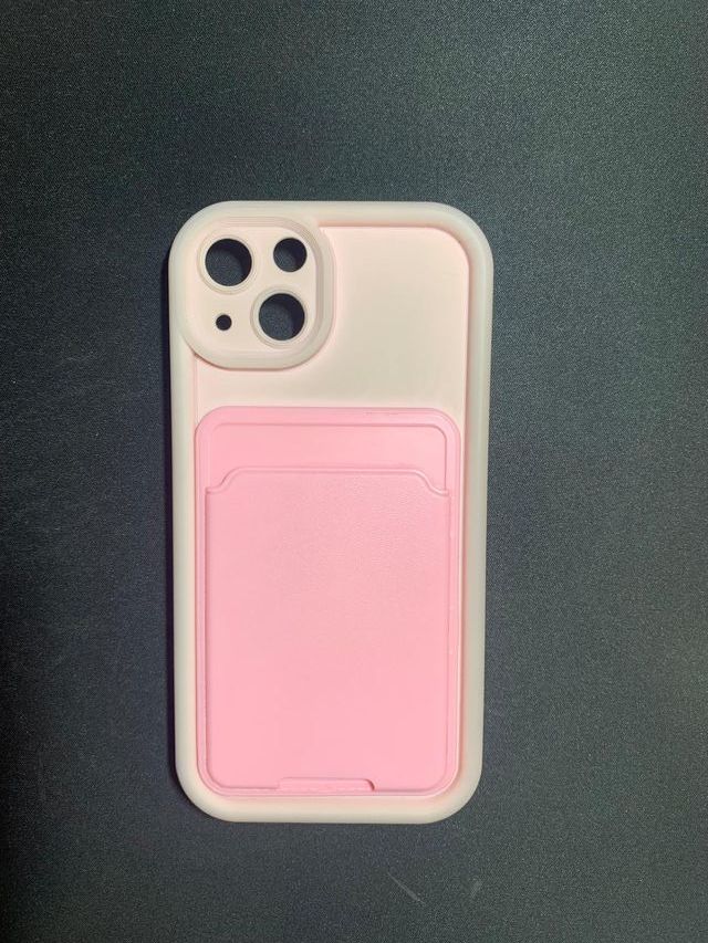 Custodia per iPhone 13 rosa con porta carte