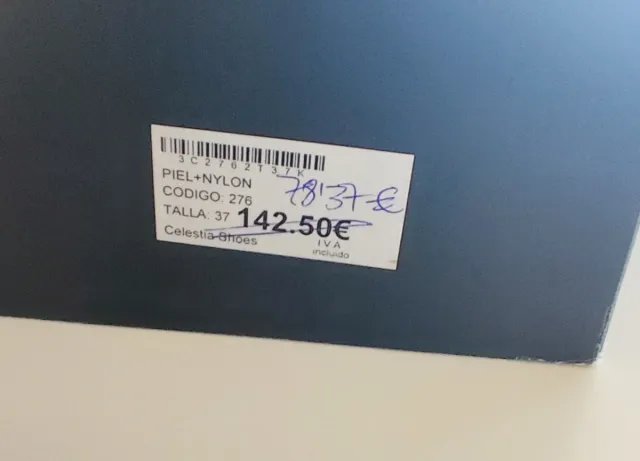 Zapatos de tacón negros talla 37 REGALO pañuelo