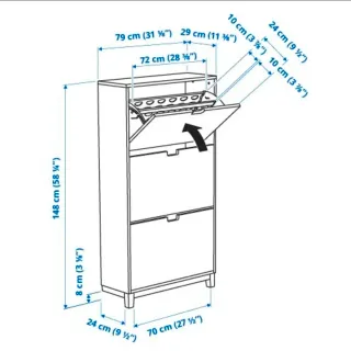 Zapatero Ikea Blanco Grande
