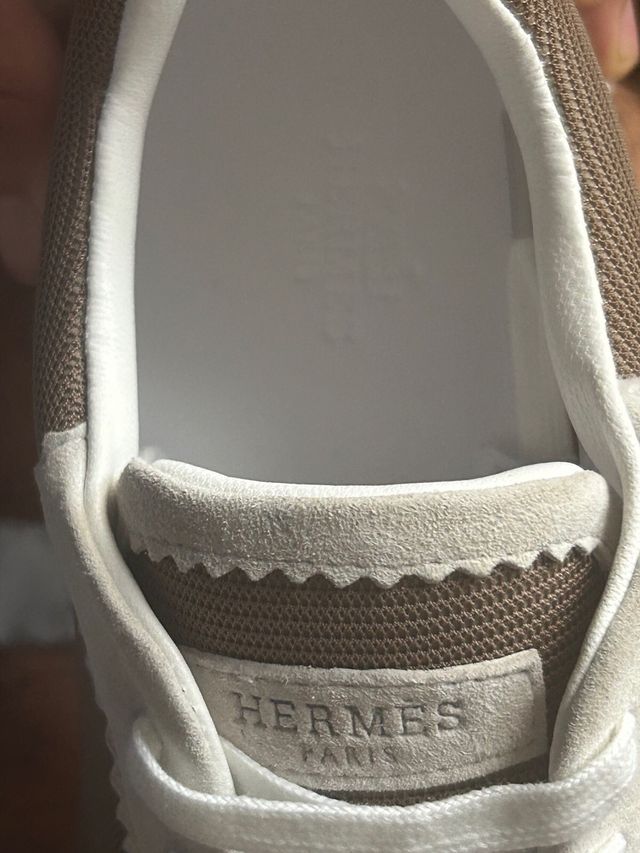 Hermes Bambas H Grises y Blancas