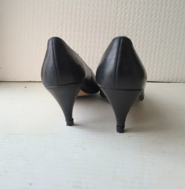 Scarpe décolleté nere donna vintage