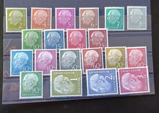 20 Sellos Alemanes 1957 Nuevos Sin Fijasel