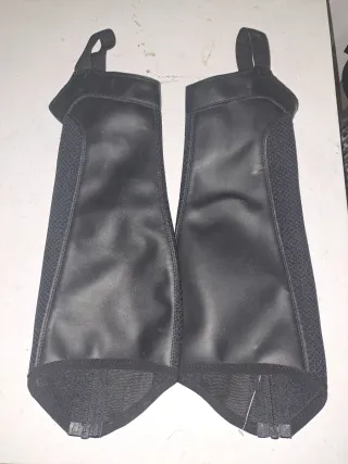 Polainas Hípica Cuero Negro