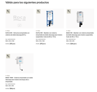 Recambio Cisterna Roca Duplo WC