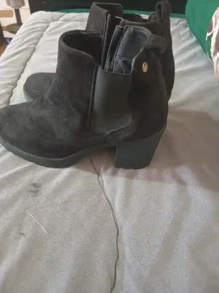 Botines de tacón negros mujer