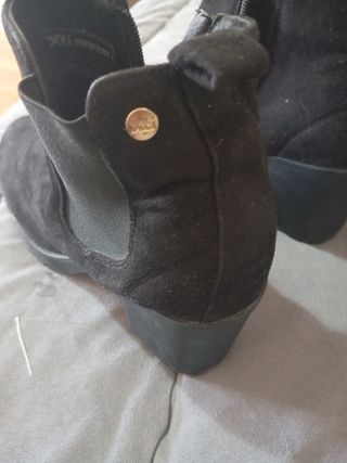 Botines de tacón negros mujer