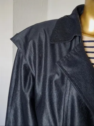 Trench negro Ginar vintage