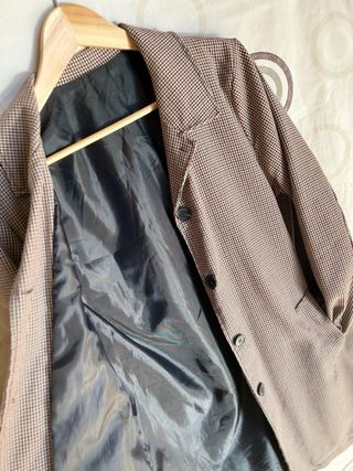 Americana cuadros vichy marrón