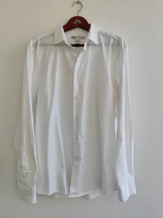 Camisa Zara Slim Fit Talla M un sólo uso algodón