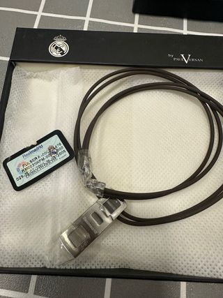 Lote Cartera Piel y Collar Cuero Real Madrid