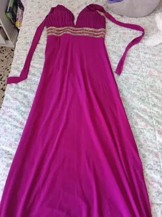 Vestido largo fiesta con pedrería