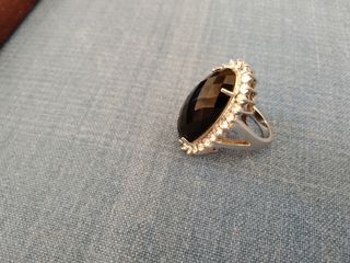 Anillo Plata y Ónix Negro Ovalado