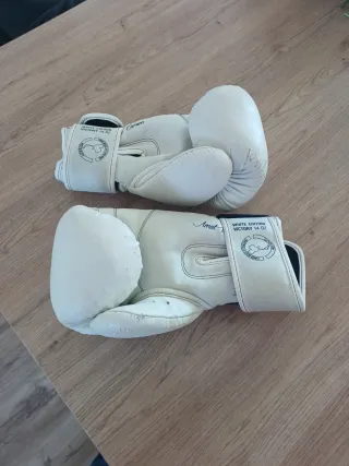 Guantes de boxeo Shark blancos