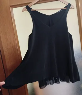 Blusa Mango Negra Talla M