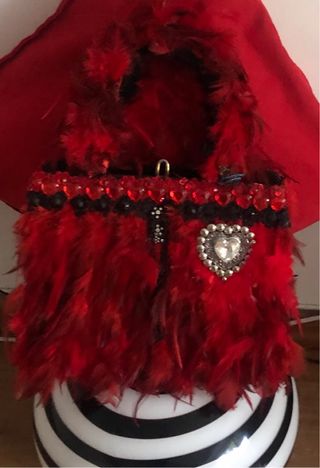 Bolso M@Ansorena Upcycling Rojo y Plateado