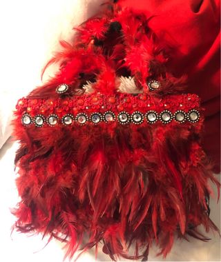 Bolso M@Ansorena Upcycling Rojo y Plateado