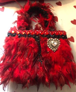 Bolso M@Ansorena Upcycling Rojo y Plateado