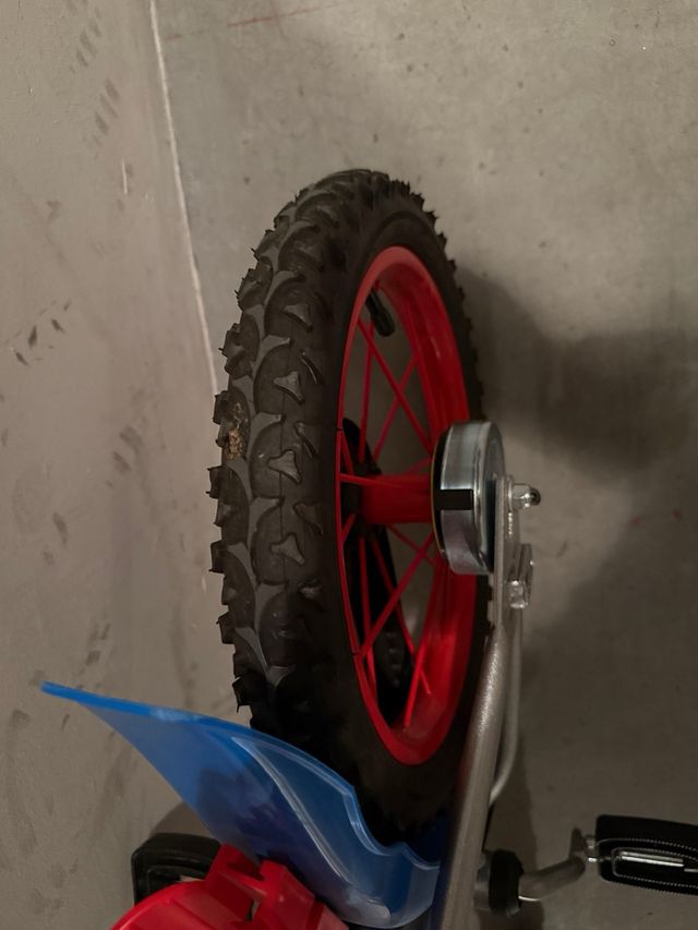 Bicicleta infantil con ruedines