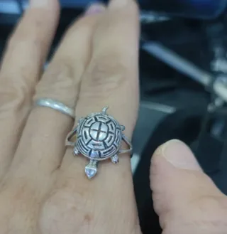 Anillo Plata Tortuga Diseño Único
