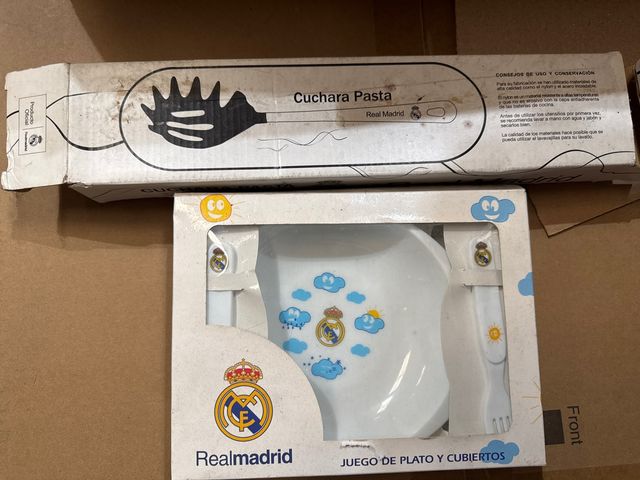 Real Madrid Juego Plato y Cubiertos + Cuchara