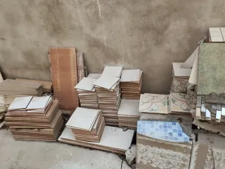 Sobrantes de obra: azulejos y baldosas