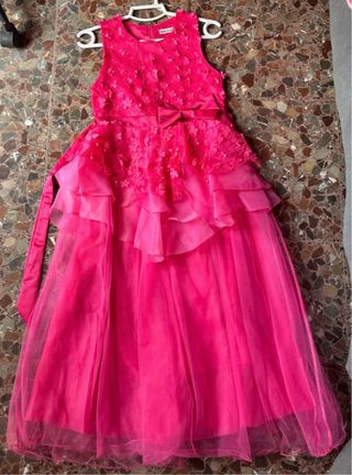 Vestido niña celebración rosa