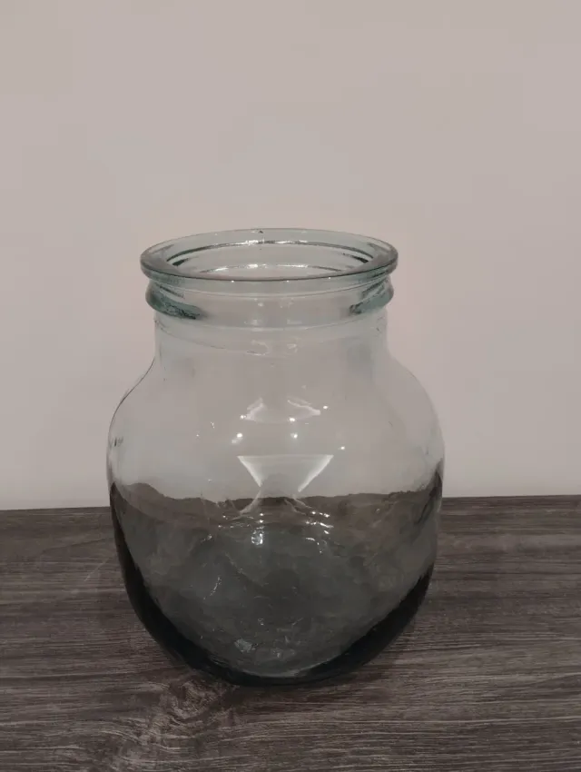 Damigiana a bocca larga in vetro