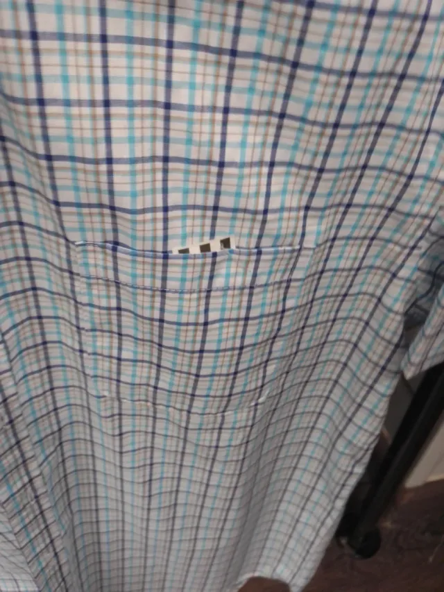 Camisa cuadros manga corta Talla L