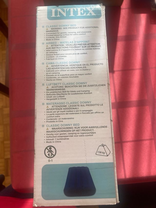 Colchón hinchable INTEX 76x191x22cm