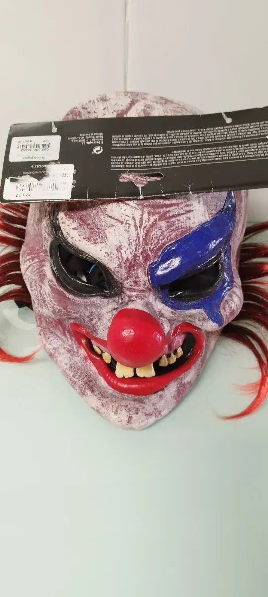 Máscara Halloween Payaso Terror Rojo