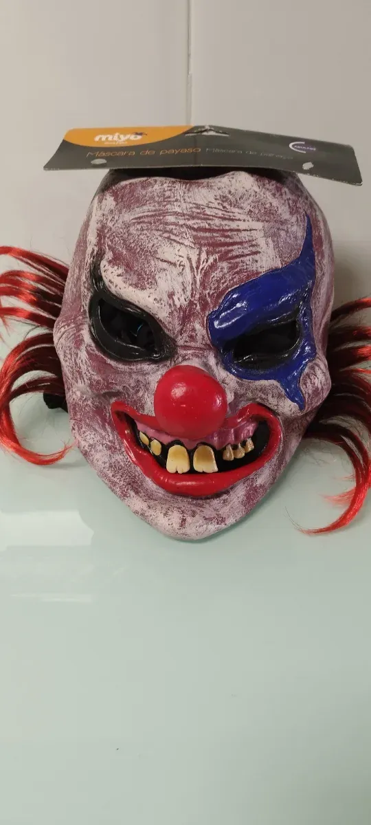Máscara Halloween Payaso Terror Rojo