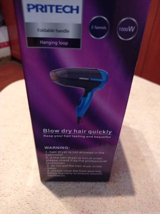 Secador de pelo Pritech plegable 1000W