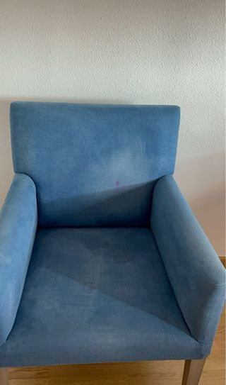 Sei poltrone imbottite blu