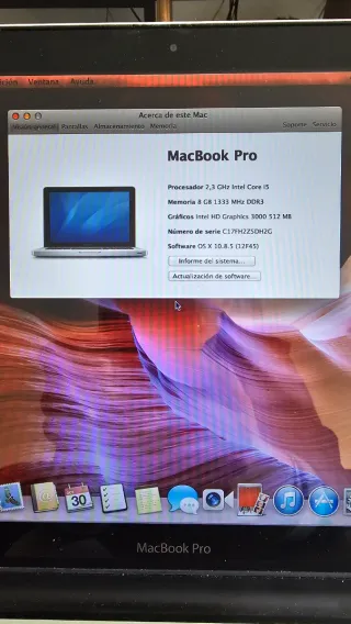 MacBook Pro A1278 i5 8GB RAM 275GB SSD. Malaga.