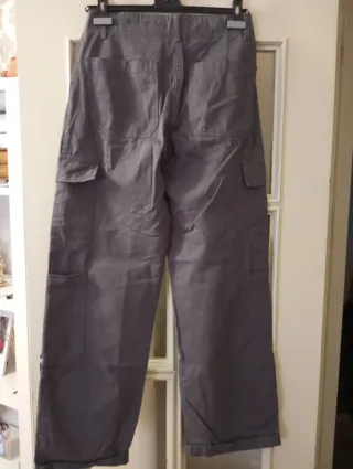 Pantalón cargo gris mujer talla 36