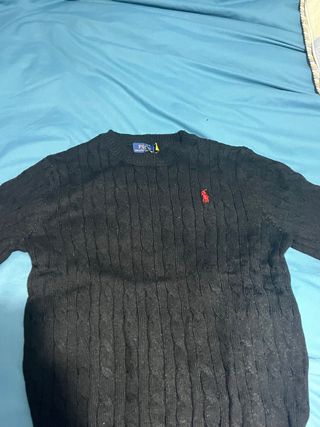 Sudadera Polo Ralph Lauren Negra Cable Knit