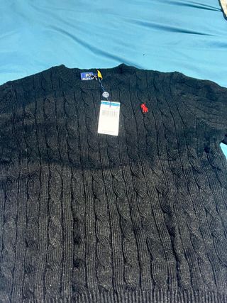 Sudadera Polo Ralph Lauren Negra Cable Knit
