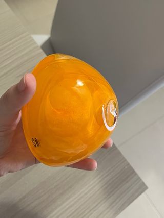 Vasetto Kosta Boda decorativo in vetro arancione