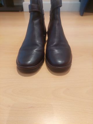 Botines marrones mujer con hebilla