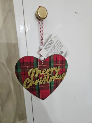 Decorazione Cuore Natale Merry Christmas