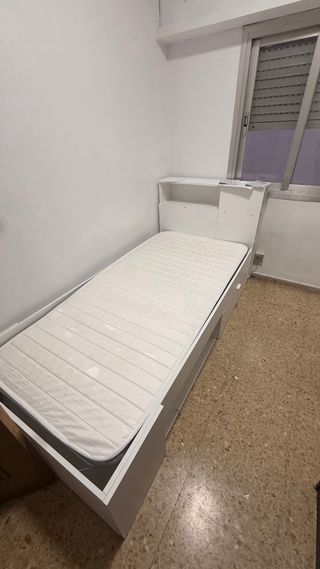 Cama nido blanca con cajón y colchón NUEVO