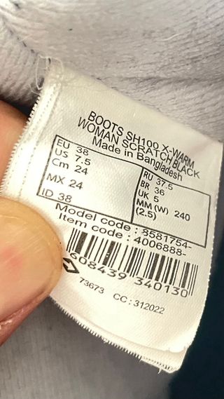 Botas de nieve negras 