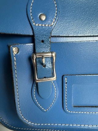 Bolso Cuero Azul Marca Inglesa Leather Satchel