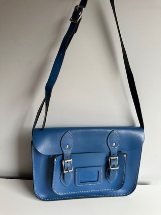 Bolso Cuero Azul Marca Inglesa Leather Satchel