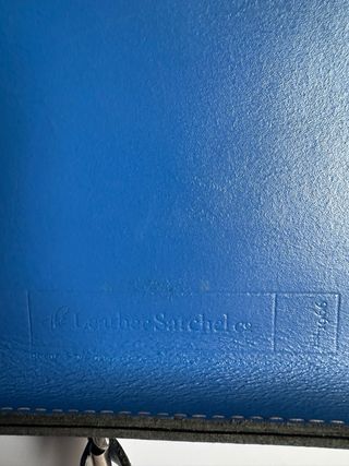 Bolso Cuero Azul Marca Inglesa Leather Satchel