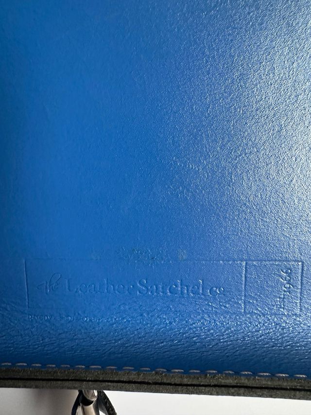 Bolso Cuero Azul Marca Inglesa Leather Satchel