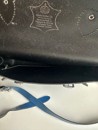 Bolso Cuero Azul Marca Inglesa Leather Satchel